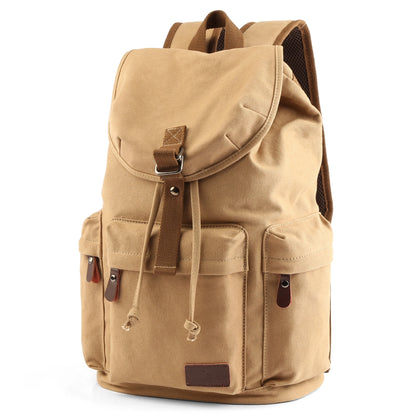 MOYYI Anti-Theft Canvas Bag for Men Outdoor Knapsack Hiking Laptop Backpack