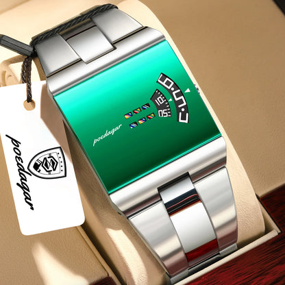 Poedagar 857 Men's Luxury Quartz Watch – Stainless Steel Band, Waterproof