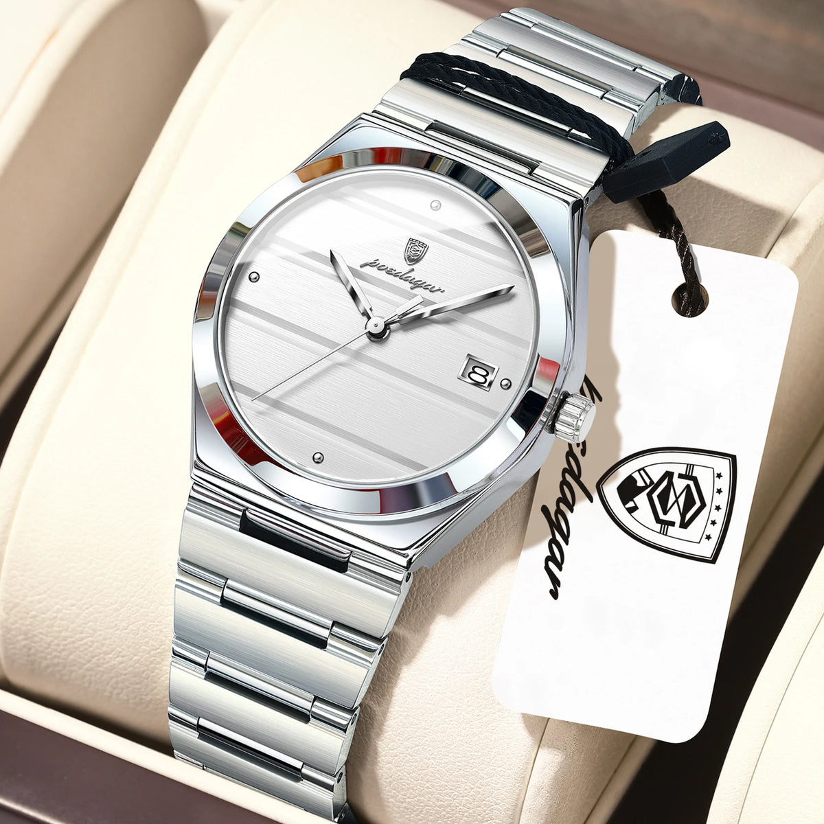 Poedagar 508 Women's Luxury Quartz Watch – Stainless Steel Band, Waterproof, Date