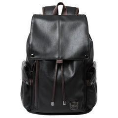 PU Leather Backpack Outdoor School College Bag for Men Laptop Leather Backpack