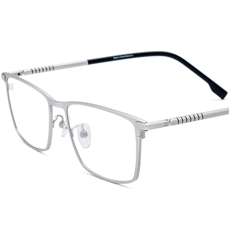 Titanium Square Optical Glasses Frame Two-Tone - MCROONS - Silver
