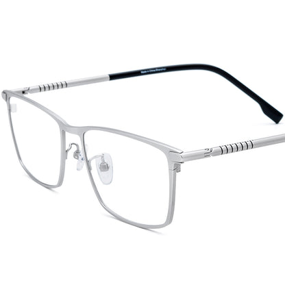Titanium Square Optical Glasses Frame Two-Tone - MCROONS - Silver