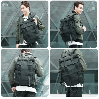Wholesale anti Theft Expandable Rucksack Travel 17' Laptop Backpack Convertible Techwear Roll Top Backpack