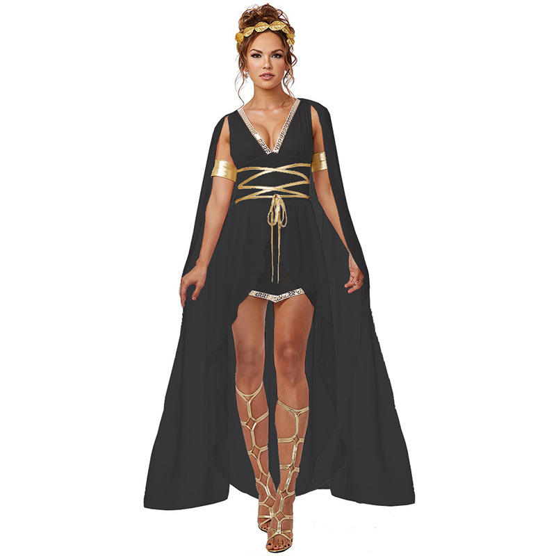 Women's Greek Goddess Dress - Adult Ancient Cleopatra & Athena Style Cosplay Costume