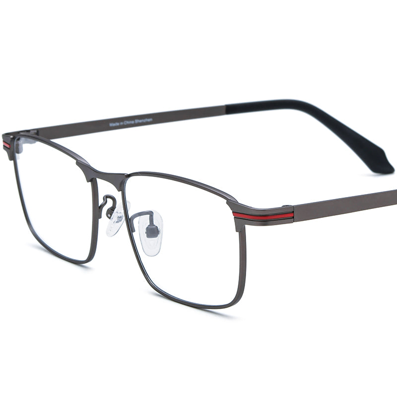 Titanium Square Optical Glasses Frame Designer Durable - Grey - MCROONS