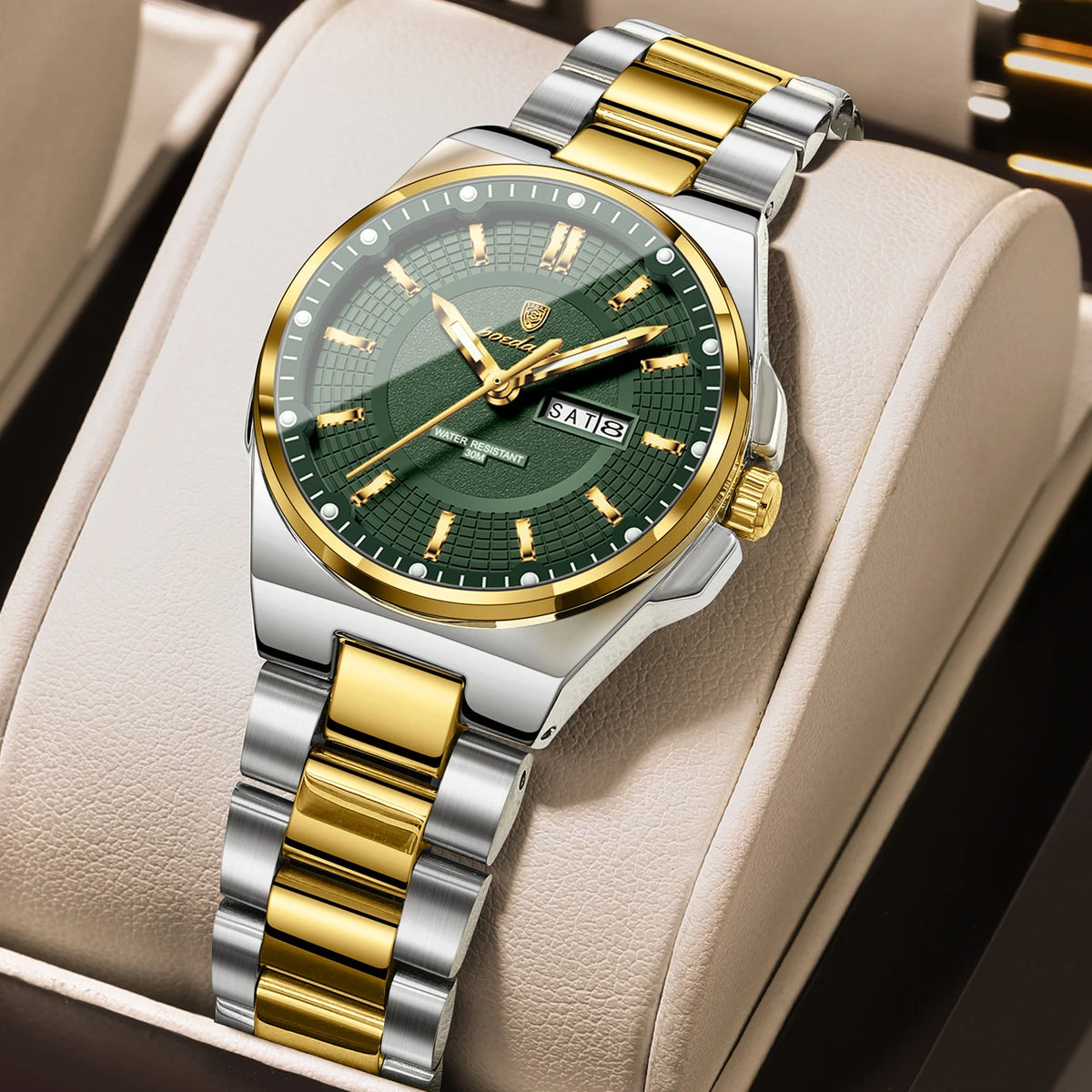 Poedagar 796 Women's Luxury Quartz Watch – Stainless Steel Band, Waterproof, Luminous, Date