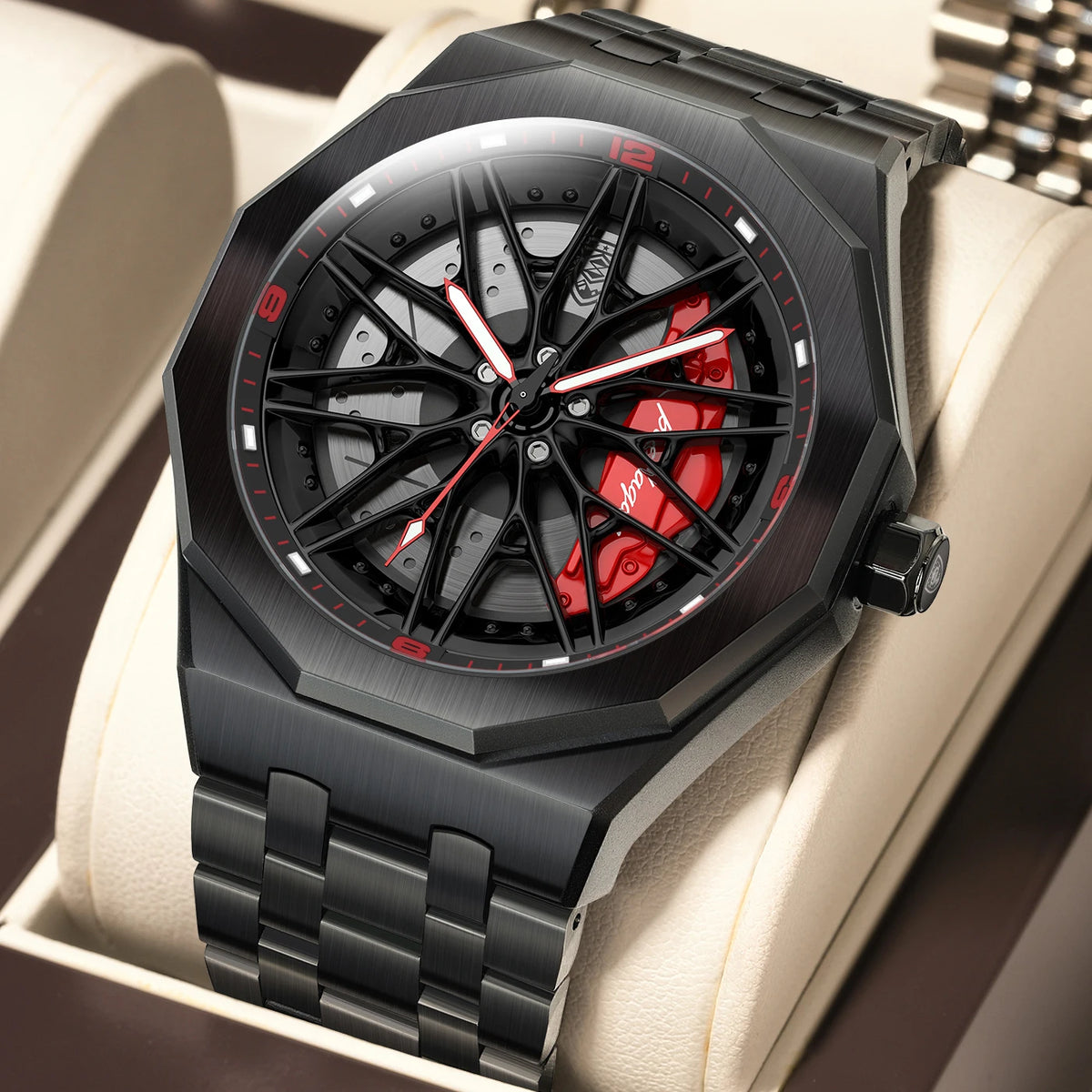 Poedagar 809 Men's Luxury Quartz Watch – Stainless Steel Band, Waterproof, Luminous