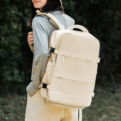 Large-Capacity Outdoor Leisure Travel Zipper Backpack Purple Women Backpack Foldable Multifunction Travel Backpack