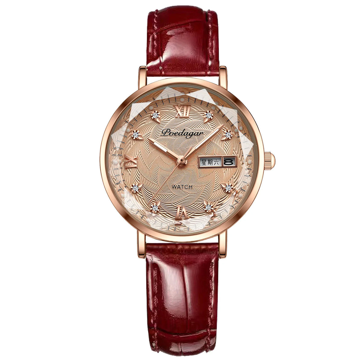 Poedagar 3012 Women's Luxury Quartz Watch – Stainless Steel Band, Waterproof, Date