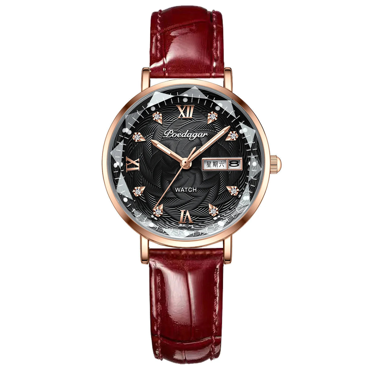 Poedagar 3012 Women's Luxury Quartz Watch – Stainless Steel Band, Waterproof, Date