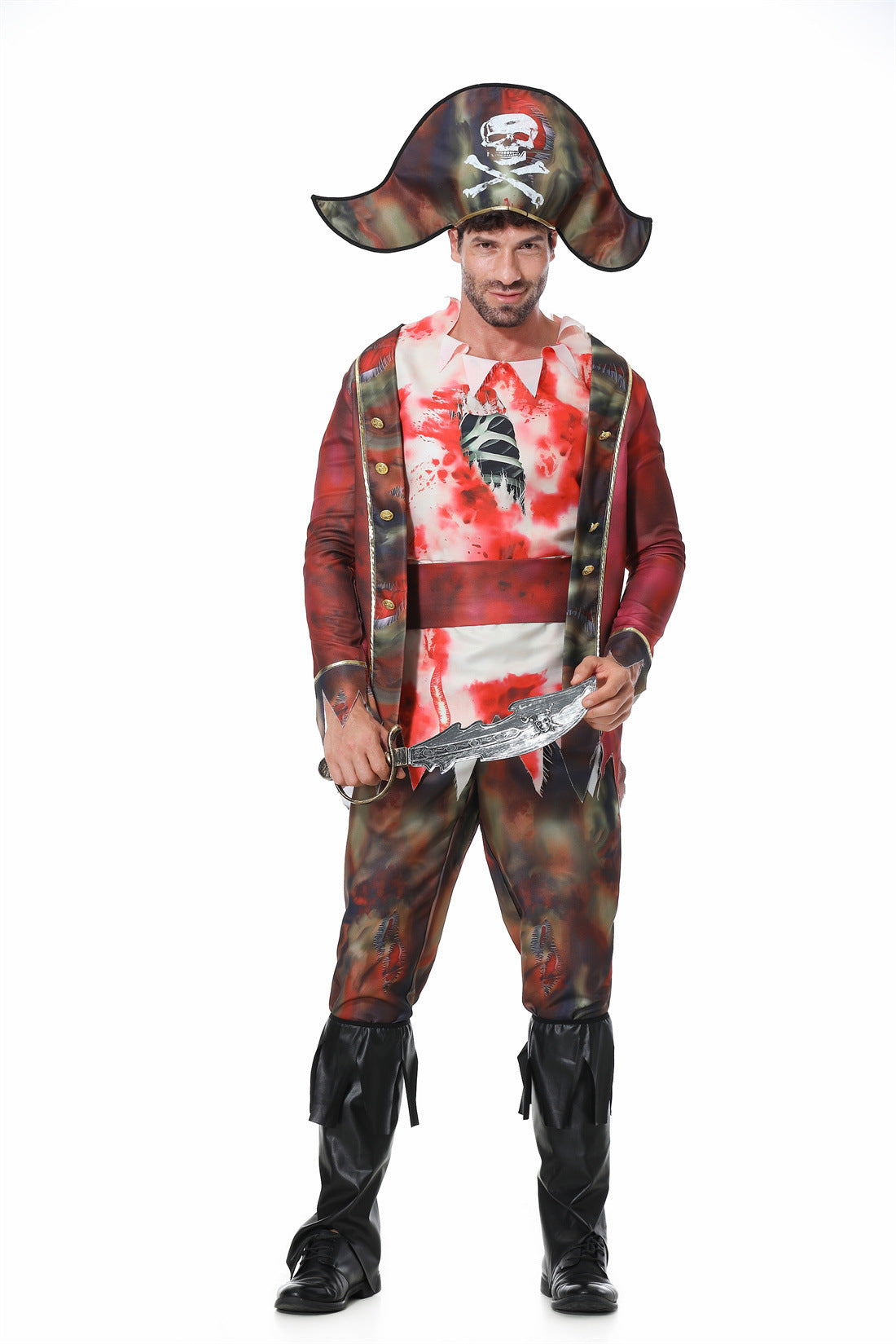Skeleton Zombie Pirate Captain detail
