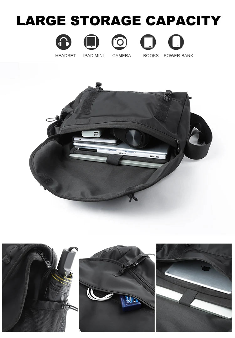 Customized 13 Inch Laptop Messenger Bag Outdoor Travel Sling Shoulder Bags Daily Men Crossbody Bag for Business