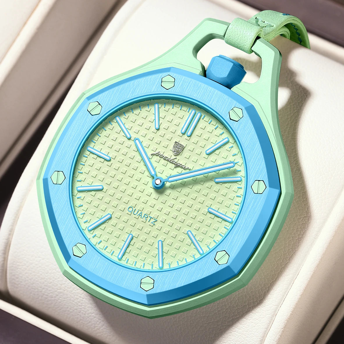 Poedagar 630 Women's Sport Quartz Watch – Leather Strap, Waterproof, Luminous