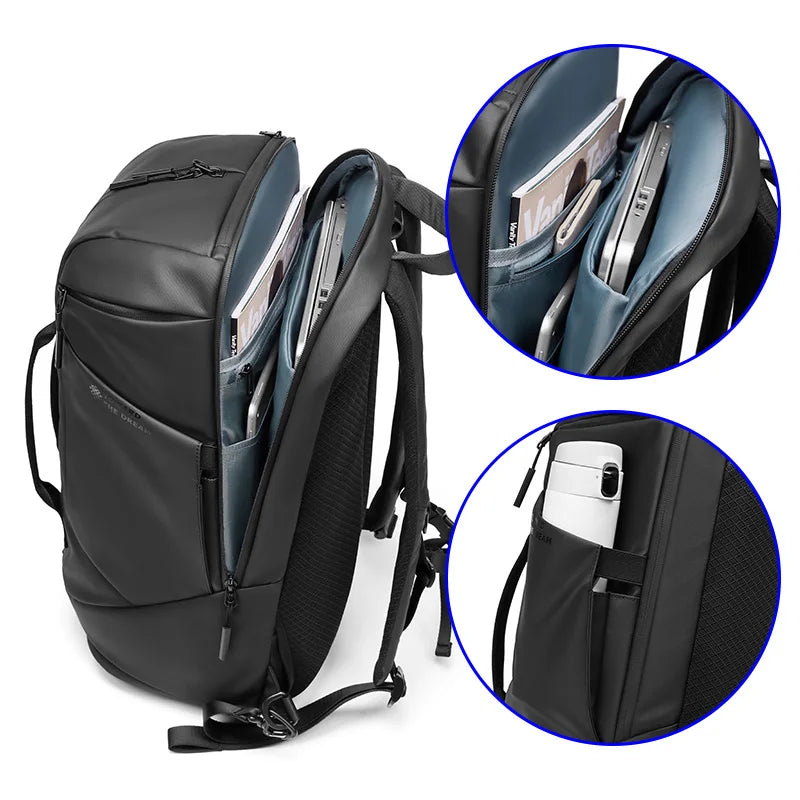 Waterproof Oxford Laptop Backpack With Shoe Compartment