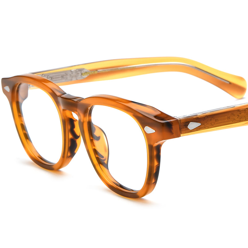 Small Square Acetate Optical Glasses Frame Vintage - Leopard - MCROONS