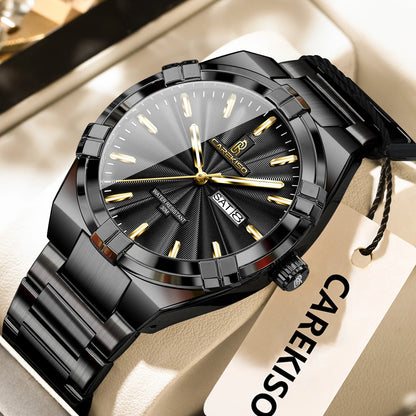 Poedagar C109 Men's Luxury Quartz Watch – Stainless Steel Band, Waterproof, Luminous, Date