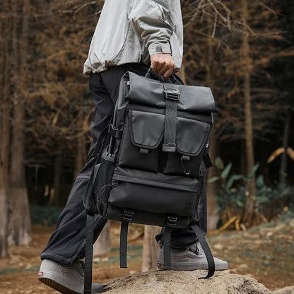 Top Rollong Expandable 28L Outdoor Backpacks Hiking Expedition Travel Backpacks Oxford 17.3 Inch Laptop Backpack for Men