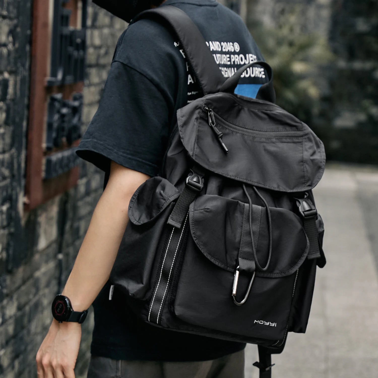 MOYYI 100% Polyester Lightweight Bags for Men Outdoor Sport Travel Men'S Backpack