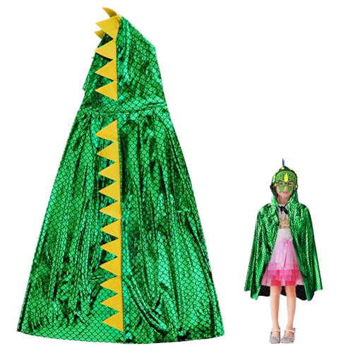 Aomig Unisex Dinosaur Cape for Kids-Dragon Costume with Mask