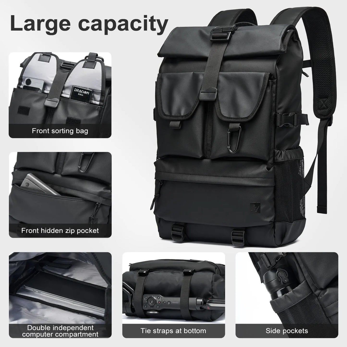 MOYYI Large Capacity Travel Backpack Bags for Men Outdoor Laptop Backpack