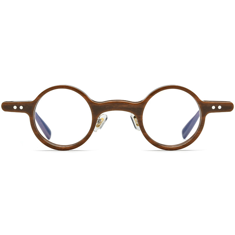 Small Round Acetate Optical Glasses - MCROONS - worn view