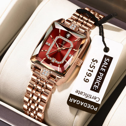 Poedagar 785 Women's Luxury Quartz Watch – Stainless Steel Band, Waterproof, Luminous, Date
