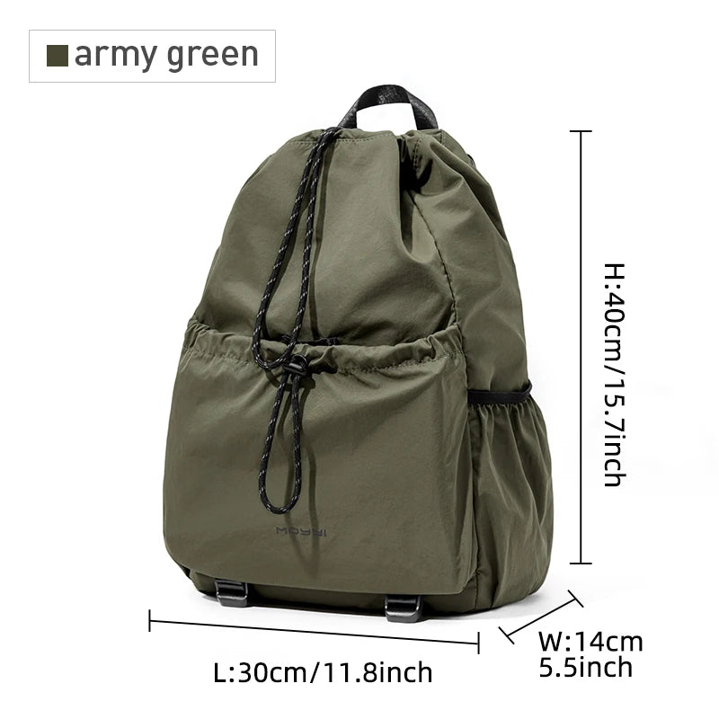 MOYYI Large Capacity Oxford Travel Casual Backpacks for Man Oxford 16 Inch Laptop Backpack Waterproof Drawstring School Bag