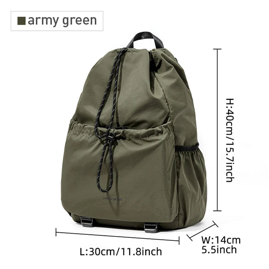 MOYYI Large Capacity Oxford Travel Casual Backpacks for Man Oxford 16 Inch Laptop Backpack Waterproof Drawstring School Bag