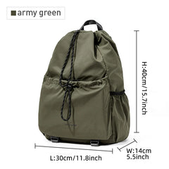 MOYYI Large Capacity Oxford Travel Casual Backpacks for Man Oxford 16 Inch Laptop Backpack Waterproof Drawstring School Bag
