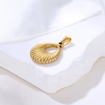 Olivia 18K New Design Trendy Hoop Pendant Vintage Italian Charm for Necklace Stainless Steel Fine Jewelry for Jewelry Making