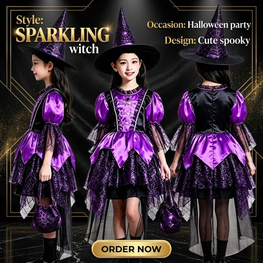 Purple Witch Dress with Accessories