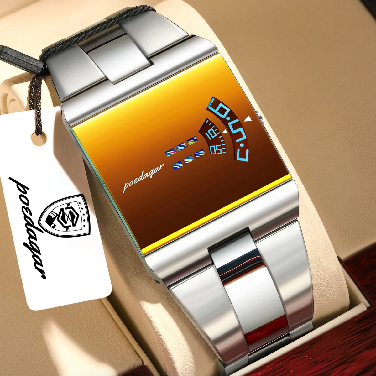 Poedagar 857 Men's Luxury Quartz Watch – Stainless Steel Band, Waterproof