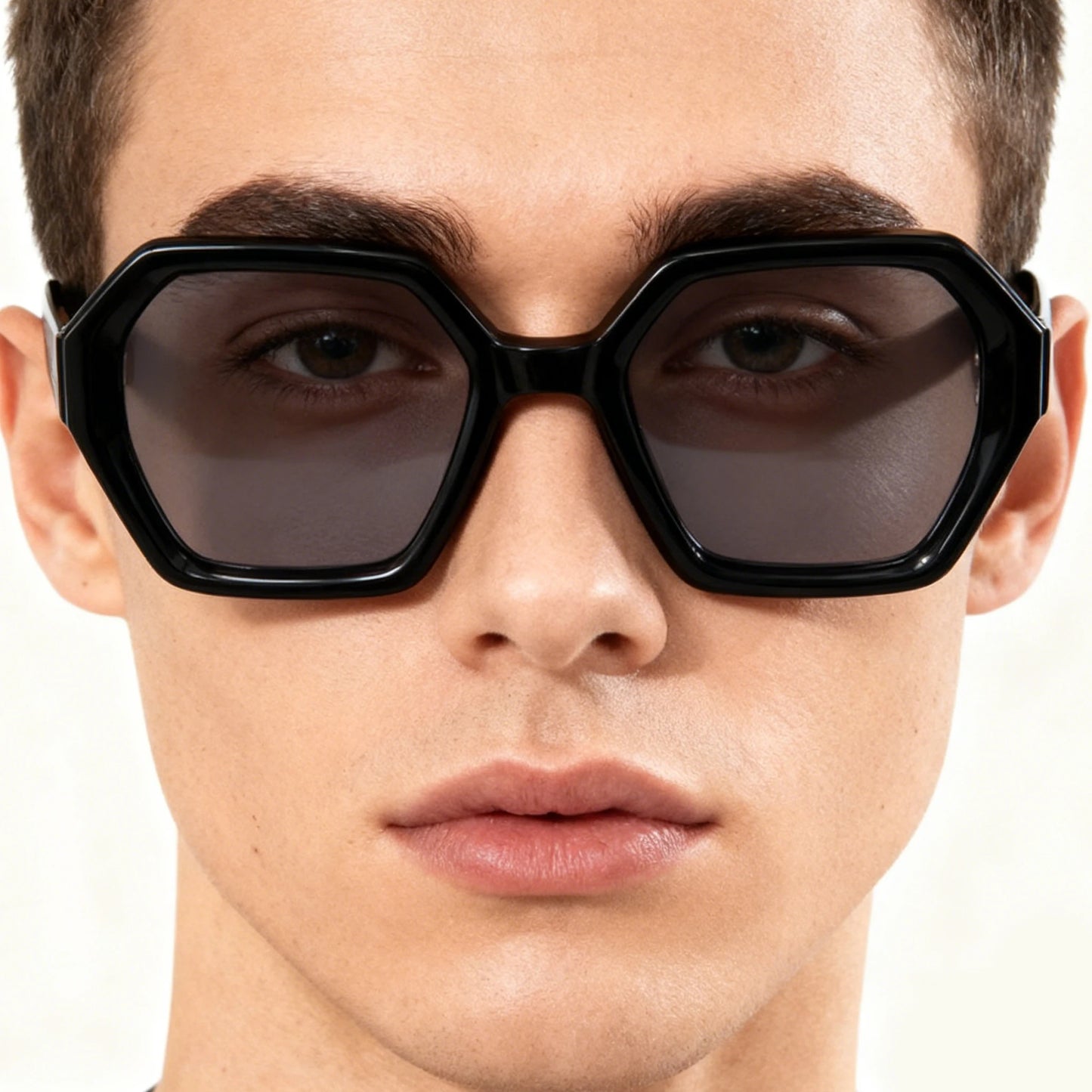 MCROONS Handmade Retro Square Acetate Sunglasses — UV400 TAC Lens, Unisex
