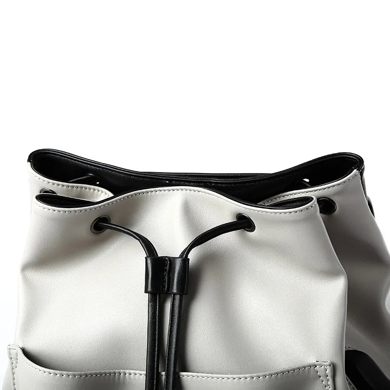 Unisex PU Leather Laptop Bags for Men Travel Backpack Bags