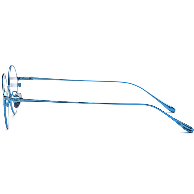 Pure Titanium Round Optical Glasses Frame - MCROONS - side view