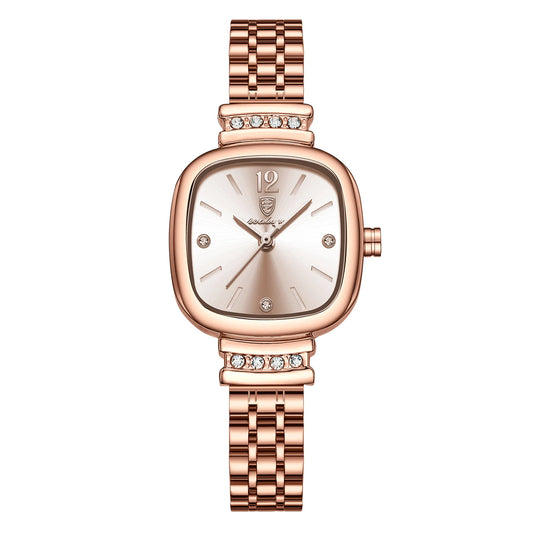 Poedagar 710 Women's Luxury Quartz Watch – Leather Strap, Waterproof
