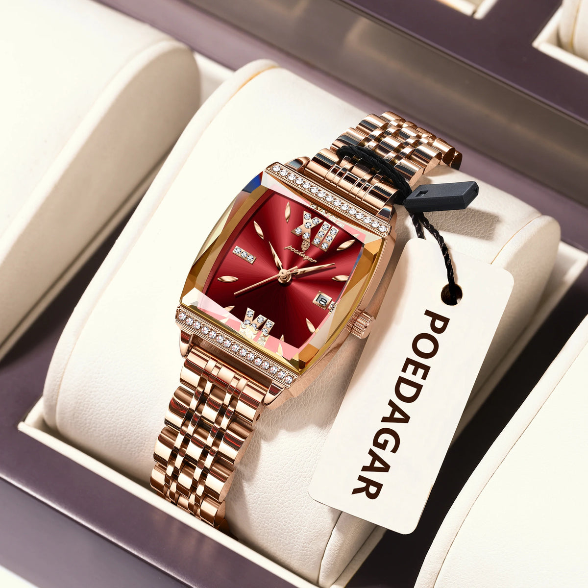 Poedagar 795 Women's Luxury Quartz Watch – Stainless Steel Band, Waterproof, Luminous, Date
