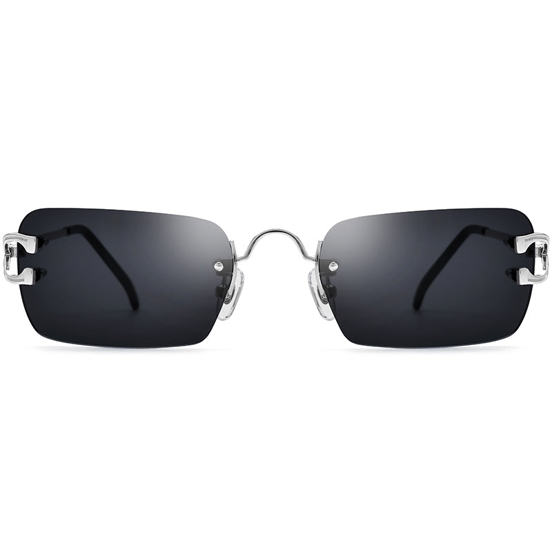 Rimless Metal Alloy Sunglasses - MCROONS - detail view