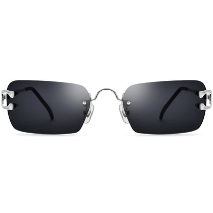 Rimless Metal Alloy Sunglasses - MCROONS - detail view