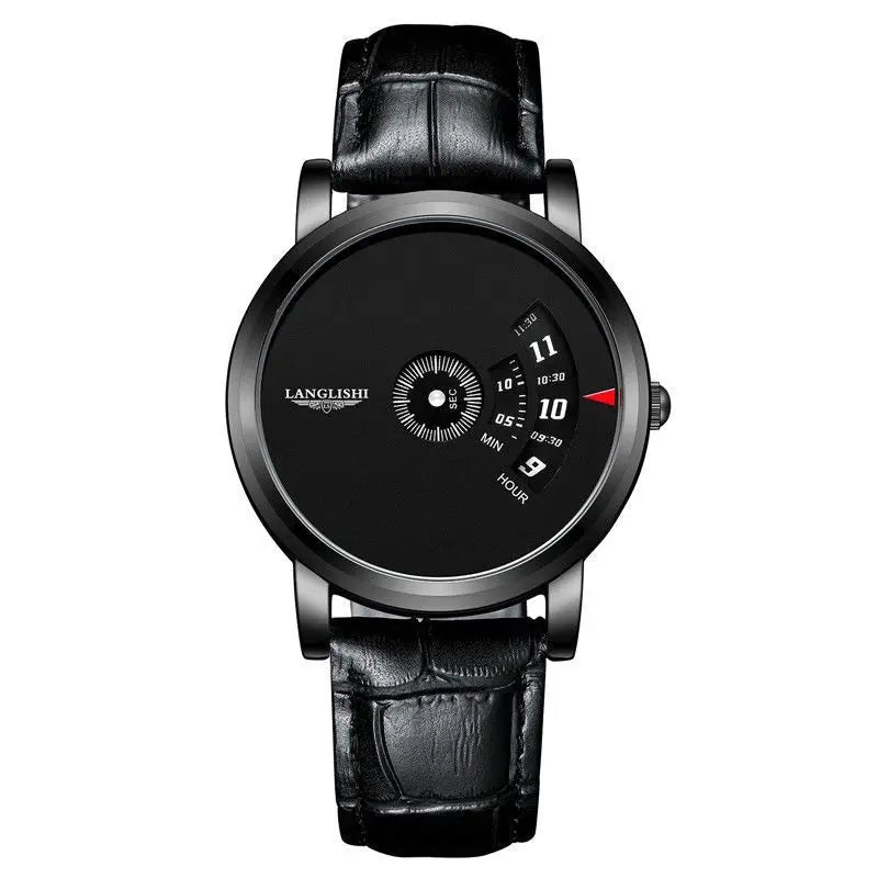 Poedagar 606 Men's Luxury Chronograph Quartz Watch – Leather Strap, Waterproof, Date