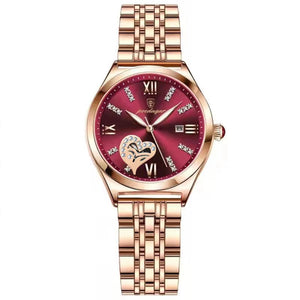 Poedagar 320 Women's Luxury Quartz Watch – Stainless Steel Band, Waterproof, Luminous, Date