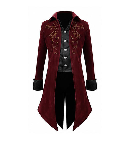 Adult Men Victorian Vampire Count Tailcoat Formal Costume