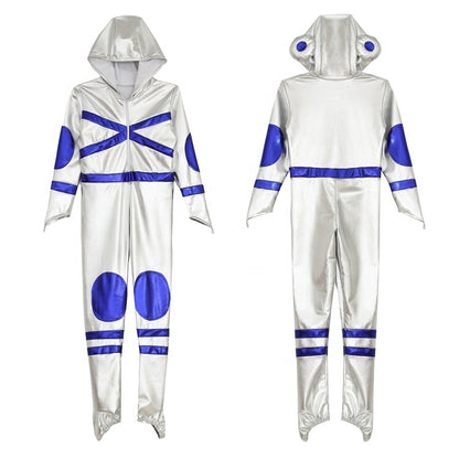 Kids Silver Astronaut Space Halloween Costume - MCROONS