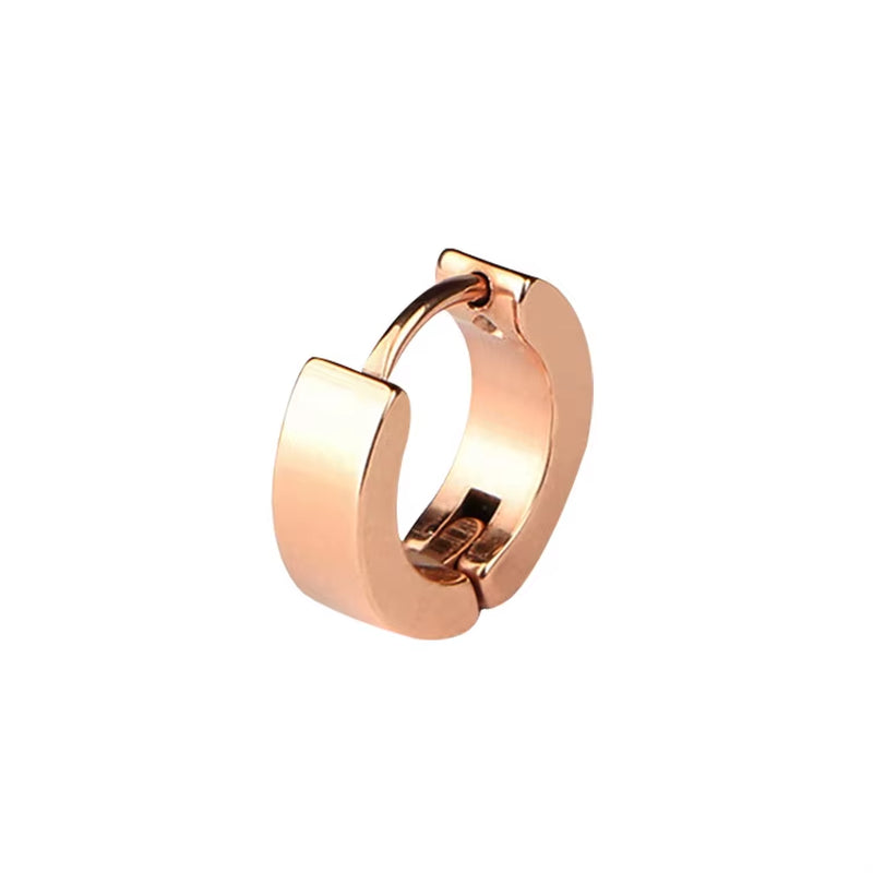 Minimalist 18K Gold Plated Jewelry Stainless Steel Hoop Chunky Earrings Fashion Women Huggie Earrings