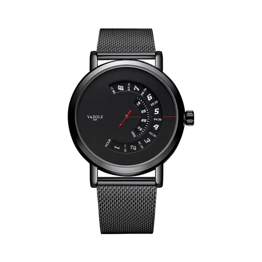 Top Ranking Leisure Spinning Rotate Windows Metal Steel Mens Quartz Watch Waterproof Custom Wristwatches Relojes Wholesale