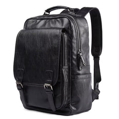 Waterproof Mochila PU Leather Bags for Men Traveling Business Laptop PU Men Backpack