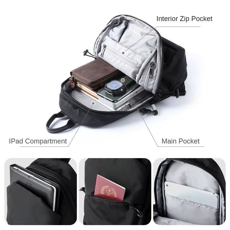 MOYYI Waterproof Crossbody Bags for Men Chest Bag Travel Sports Sling Bags