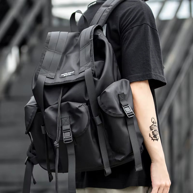 Rucksack Men'S Laptop Backpack Fashion Trend Large Capacity High School Student School Bag Travel Backpack