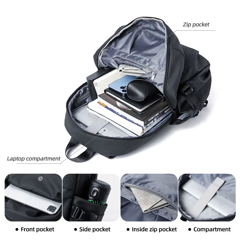 PVC Leather Laptop Other Backpack Unisex Custom Logo Causal School Bag EVA Waterproof Travel Backpack Men Business Backpack