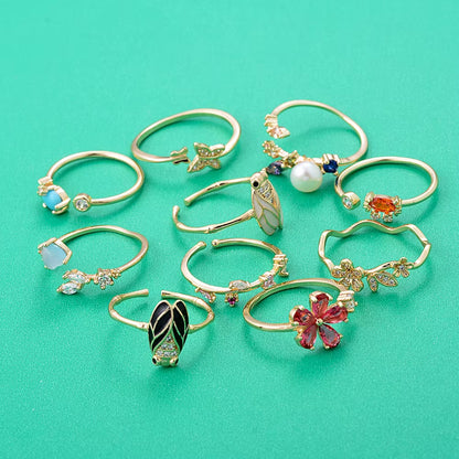 Jewelry Micro Pave Cubic Zirconia Adjustable Toe Rings for Women Girls Band Open Toe Ring Women Gift Jewelry